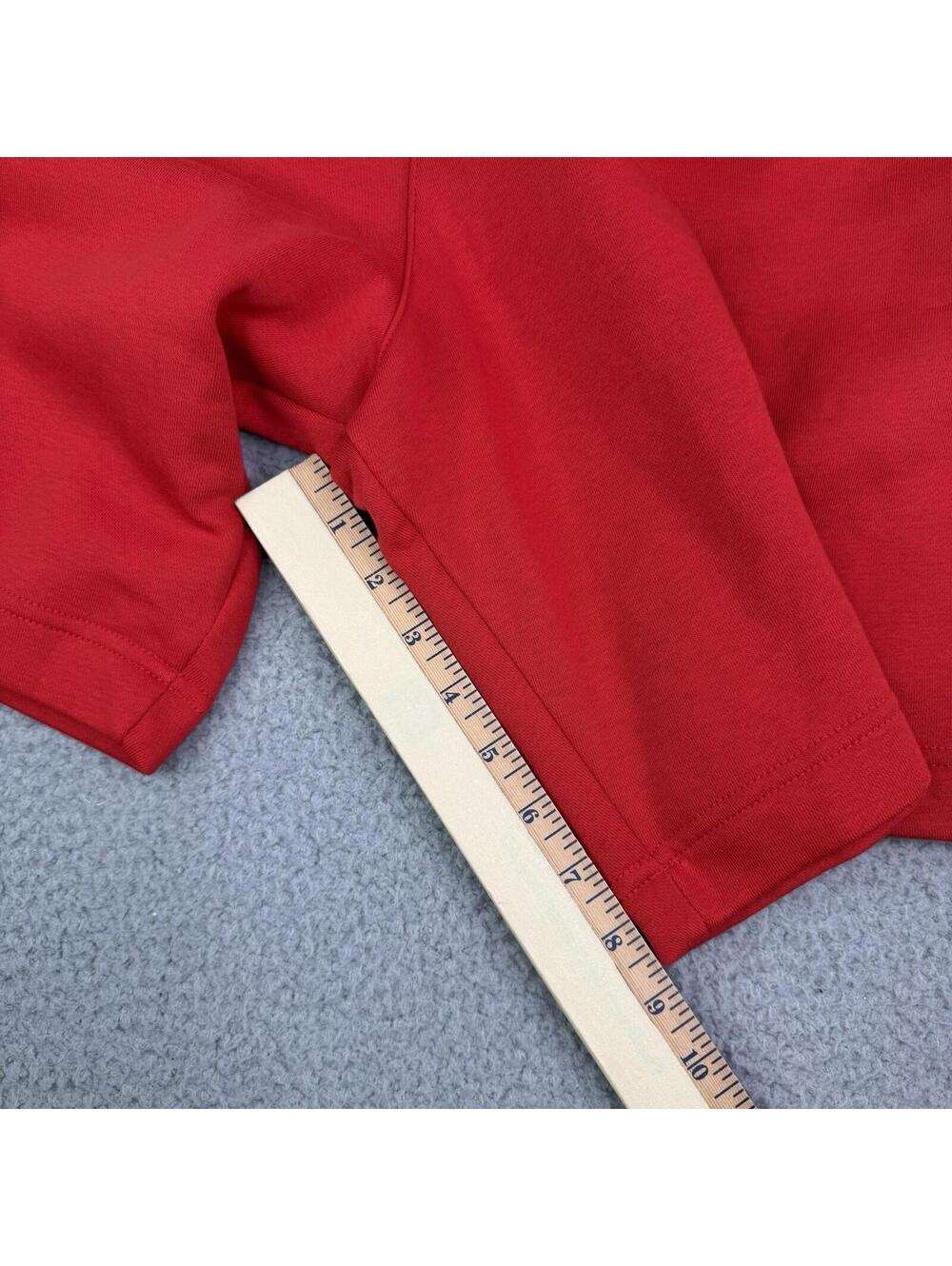Nike "Just Do It" Logo Red Fleece Gym Workout Sweat Shorts Men's 2XL (40x9 )NWT - Picture 9 of 11